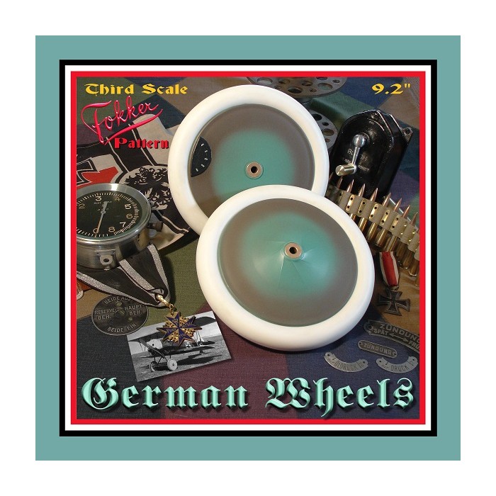 German Wheels, With Gray Tires, 1/3 Scale
